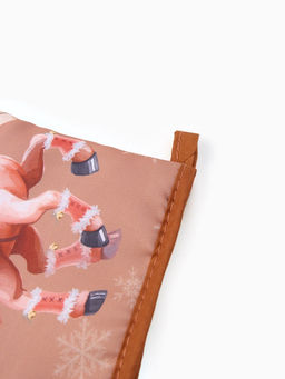 Набор подарочный новогодний Почтовая лошадка варежка-прихватка, лопатка силикон