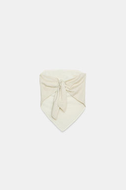 TOP SATINADO PALABRA DE HONOR LAZADA / Crudo / Negro