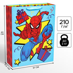 Пакет подарочный «С днём рождения!», 31 × 40 × 11.5 см