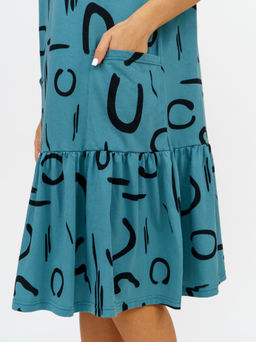 872 Платье "Темно-бирюзовый"