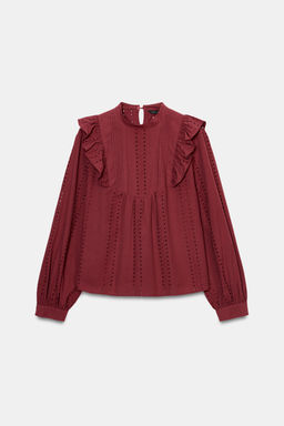 ROMANTIC BLOUSE WITH CUTWORK EMBROIDERY - Zara фото 16