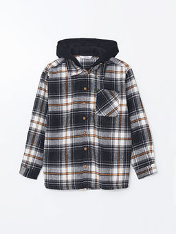 Kap??onlu Ekose Erkek ?ocuk G?mlek Ceket - Waikiki фото 5