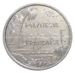 2 франка 1999 года Французская Полинезия