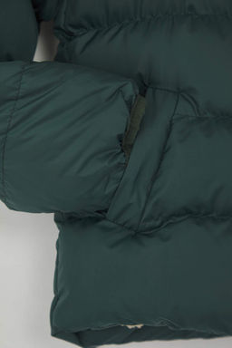 Yesil Duz/Basic Kal?n Kapusonlu Regular Unisex Cocuk Mont TKDAW26MO00008 - Trendyolmilla фото 2