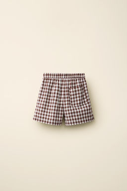 BERMUDA CUADRO VICHY ALGOD?N LINO CREATED BY CARAMEL LONDON X ZARA / Marr?n claro  фото 2