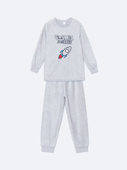 Bisiklet Yaka Pel?? Erkek ?ocuk Pijama Tak?m?