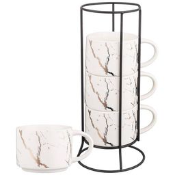 НАБОР КРУЖЕК НА МЕТАЛЛ. ПОДСТАВКЕ LEFARD FANTASY 4 ШТ. 300 МЛ