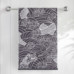 Полотенце Самойловский Текстиль МХ42 70/140 Дракон (вид 1) Серый/белый 00