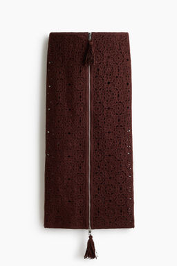 Crochet-look skirt