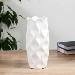 Ваза «Джейн», h=24 см, керамика, белая