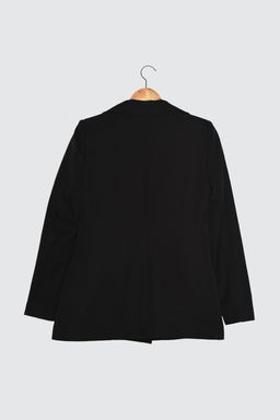Siyah Regular Astarl? Dokuma Blazer Ceket TWOSS21CE0137