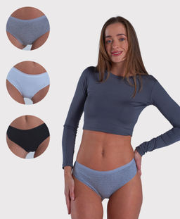 Трусы женские слипы (Оверлок по краям) Vanessa 6804-06 хлопок, эластан размеры S, M, L, XL, 2XL, 3XL, 4XL
