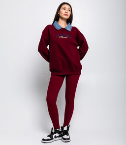 Свитшот #КТ885 (1), тёмно-бордовый