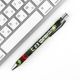 Подарочный набор 23 февраля медведь, ежедневник А5, 80 л в твердой обложке и ручка - Artfox фото 8