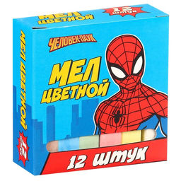 Набор мелков школьных, 12 штук, Человек-паук - Marvel фото 3