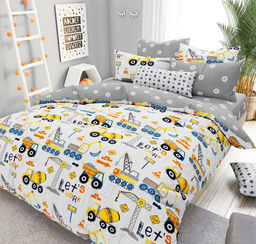 Наволочка 30х30см "Юный строитель", поплин "Комфорт" 115г/м2, хлопок 100%, с клапаном-запахом, упаковка ПП 22х30см, "Домашняя мода" (Россия)