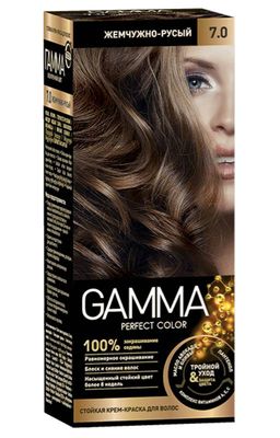 ГАММА краска д/волос PERFECT COLOR 7.0 Жемчужно-русый в компл. с окислит.кремом 6%