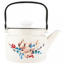 "Унесенные ветром" Чайник эмалированный 2л, металлическая крышка (Россия)
