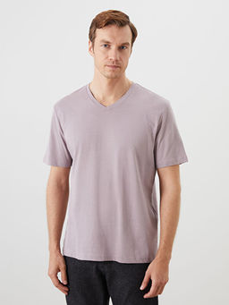 V Yaka K?sa Kollu Penye Erkek Ti??rt