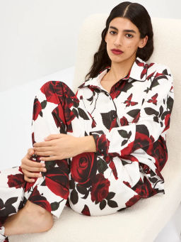 Рубашка женская 12521-33095 white/red