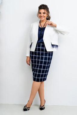 Костюм Aira Style 24-11 Молочно-синий