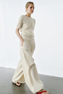 JERSEY 100% LANA MANGA CORTA / Crudo - Zara фото 2