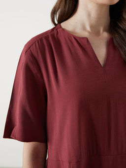 Ka??k Yaka A Kesim Elbise