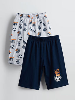 Beli Lastikli Erkek ?ocuk Pijama ?ort 2li