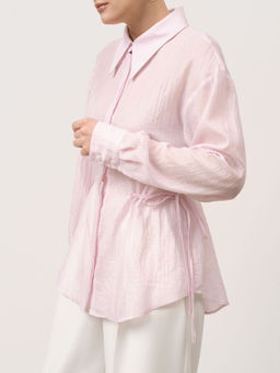 Блуза из хлопка 5011821 розовая