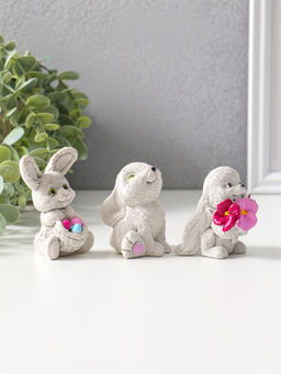 Набор фигурок 3 шт. Весёлые кролики, 6?5 см