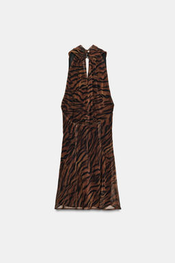ANIMAL PRINT WRAP MINI DRESS - Zara фото 5