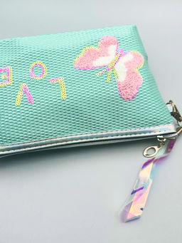 Sunflower Косметичка женская лодочка с пайетками Love 11653-8, мятный