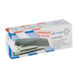 Степлер № 10 Attomex, до 18 листов, встроенный антистеплер, чёрный