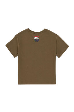 Футболка цвета хаки для мальчика Неожиданная скидка в корзине