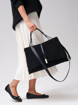 Замшевая сумка сэтчел Colette DBR 31349 черный фото 2