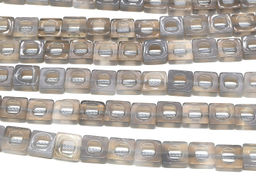 Бусины из агата бразильского квадрат 10*10мм, 37см, 37 бусин Радуга камня