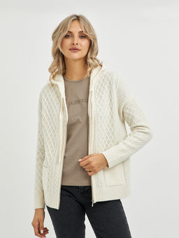 кардиган женский из шерсти с капюшоном - Glenfield фото 4