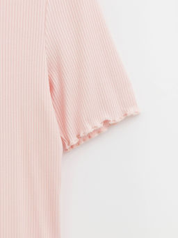 CONTE Топ в рубчик из премиальной вискозы LD 1166 light pink