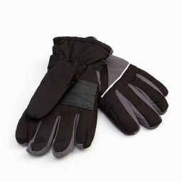 Перчатки зимние детские MINAKU, цв.серый/чёрный, р-р 16 (18 см)  фото 2