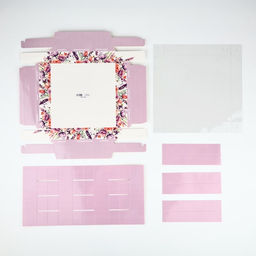 Цена за 5 шт. Коробка под 16 конфет с ячейками Цветы, 19?19?3 см