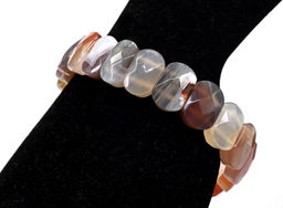Браслет граненый 14*7мм из агата ботсванского