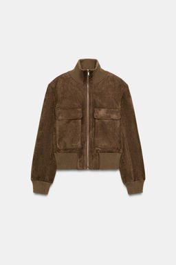 RIB HIGH-NECK BOMBER JACKET - Zara фото 7
