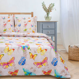 Постельное бельё Этель евро Бабочки, размер 200х217 см, 240*220 см, 70х70 - 2 шт.