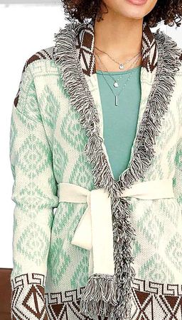 Кардиган, коричнево-мятный - Linea tesini фото 6