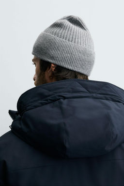 GORRO PUNTO MEZCLA LANA / Gris - Zara фото 3