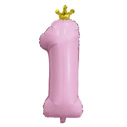 Воздушный шар фольгированный 32" «Цифра 1», матовый