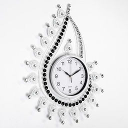 Часы настенные интерьерные «Капля с завитками», серия: Ажур, бесшумные, плавный ход, 69×50 см, d=21 см