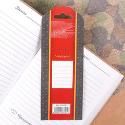 Ручка шариковая синяя паста, пластиковая со звездой «Служу России»