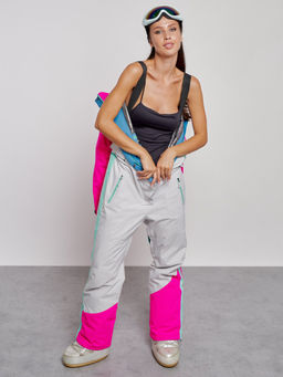 Горнолыжный комбинезон женский зимний розового цвета 2326R - Mtforce фото 22