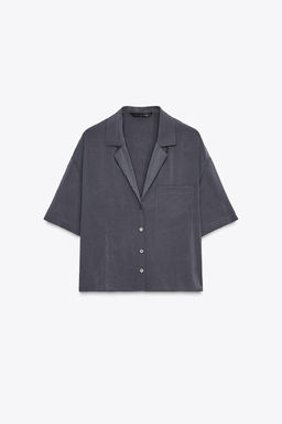 SHORT SLEEVE FLOWING SHIRT - Zara фото 6